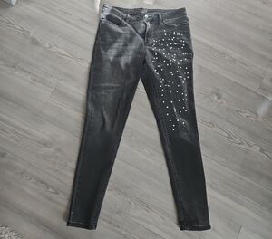 a.n.a Black Skinny Jeans with Studded Accents